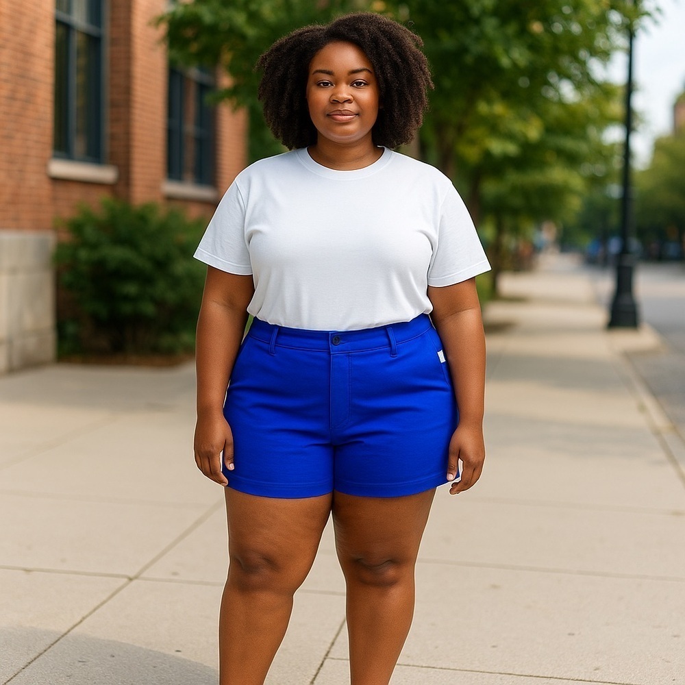 New York & Co. | Hampton 4-inch Short Sullivan Blue NWT Plus Sizes Available - Picture 2 of 6